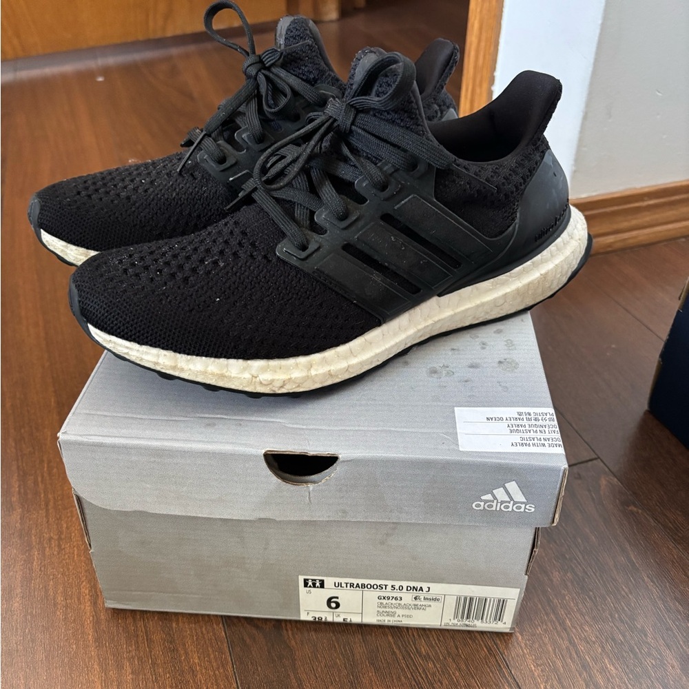 Adidas Black Sneakers with Primeknit and Boost Cushioning